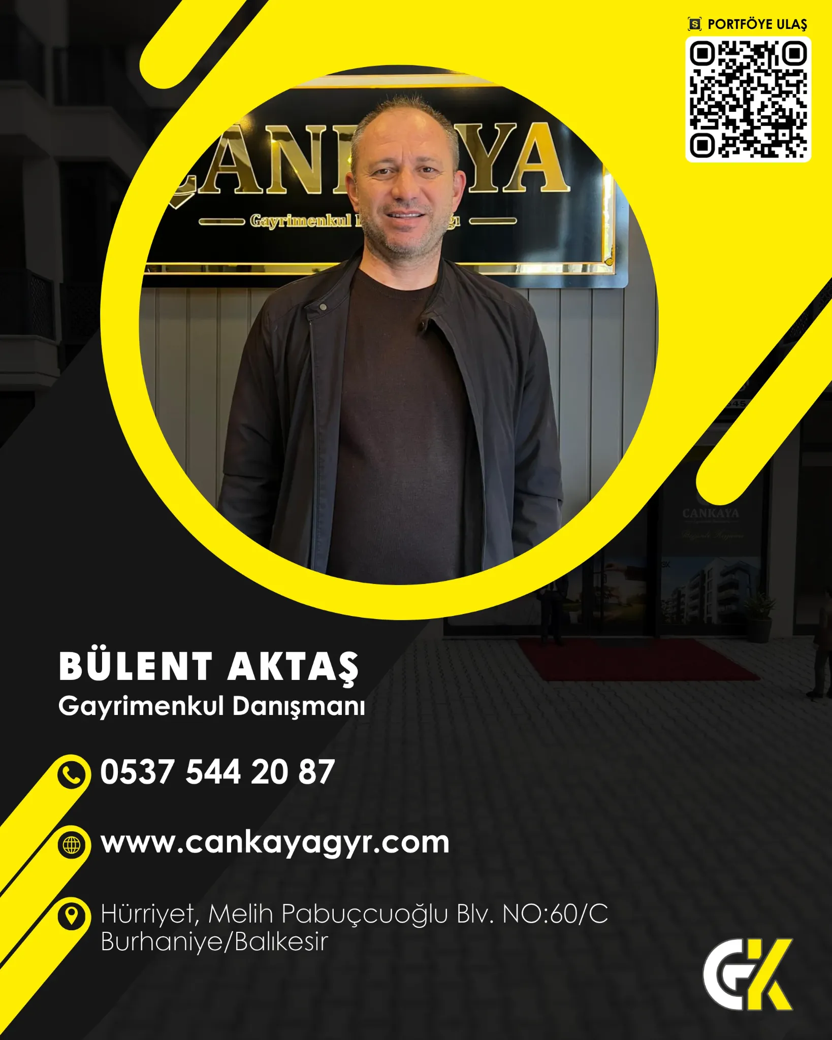 Bülent Aktaş gayrimenkul danışmanı iletişim kartı