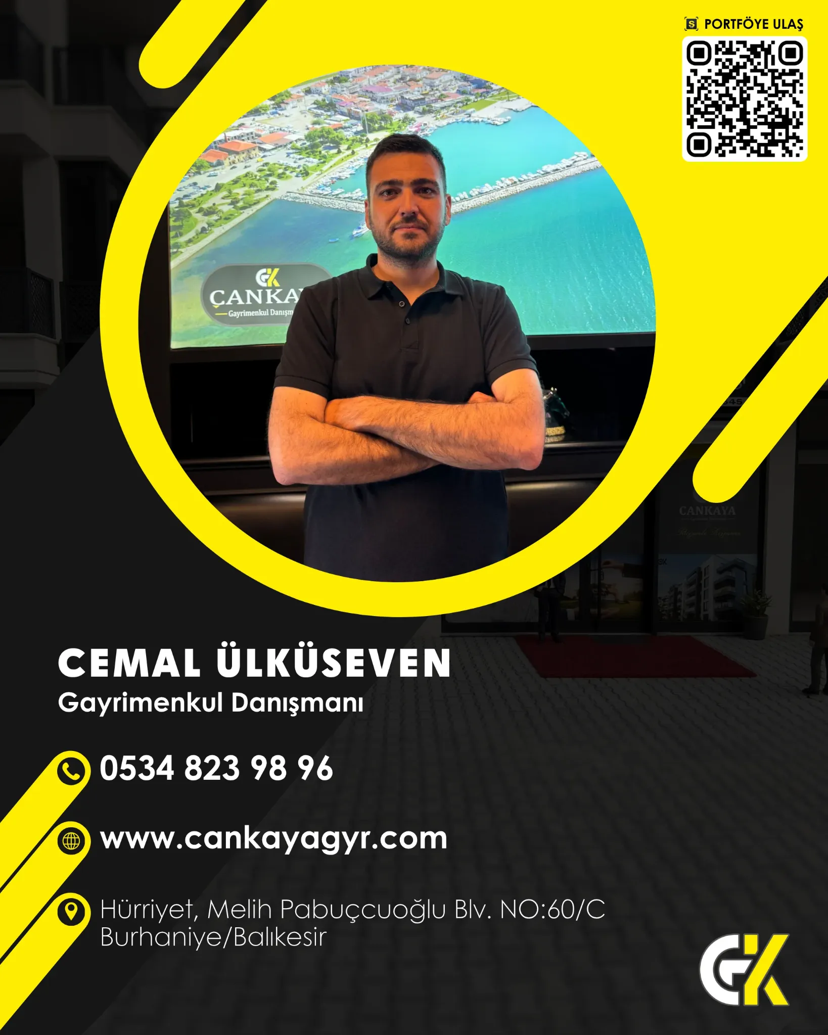 Cemal Ülküseven gayrimenkul danışmanı iletişim kartı
