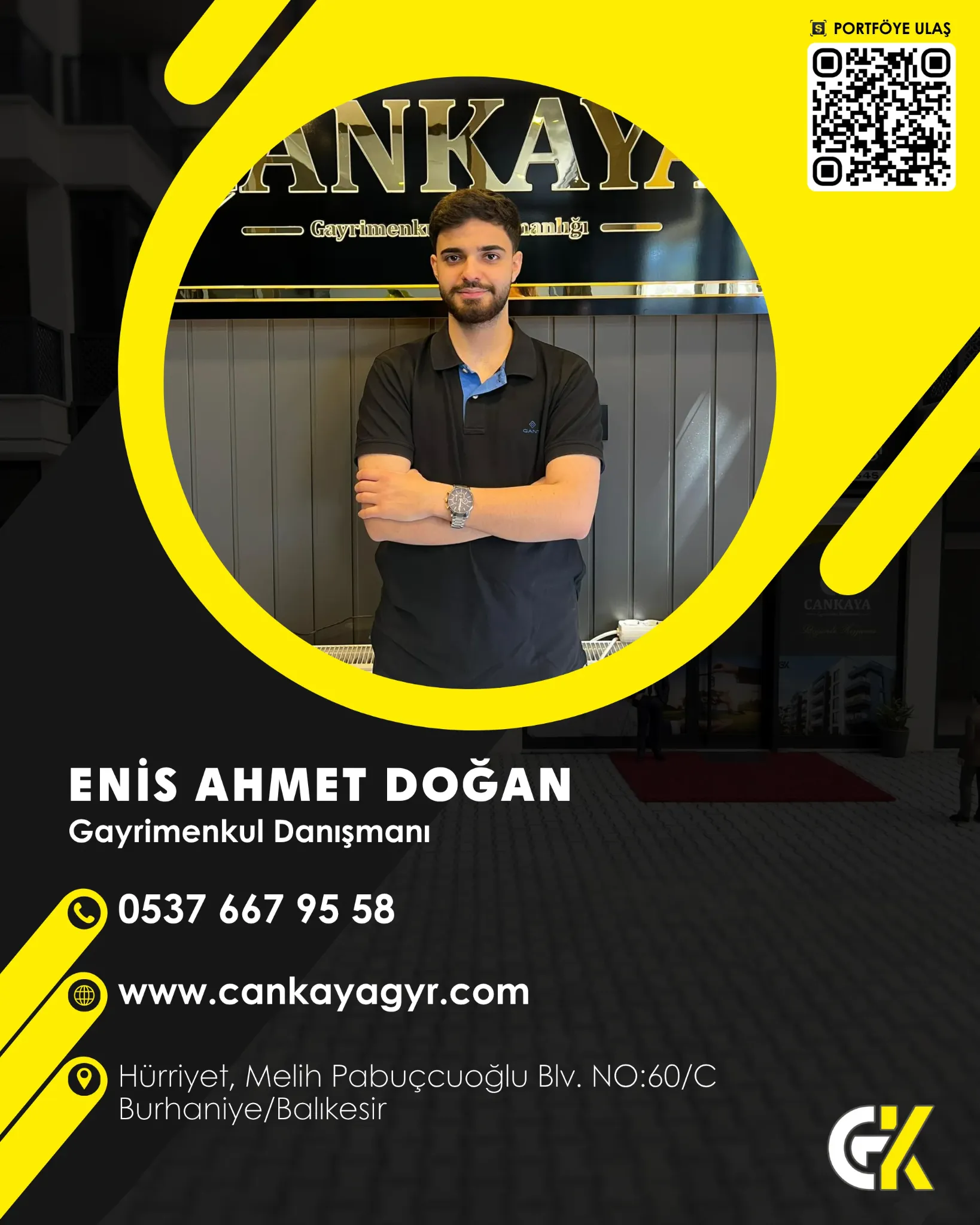 Enis Ahmet Doğan gayrimenkul danışmanı iletişim kartı