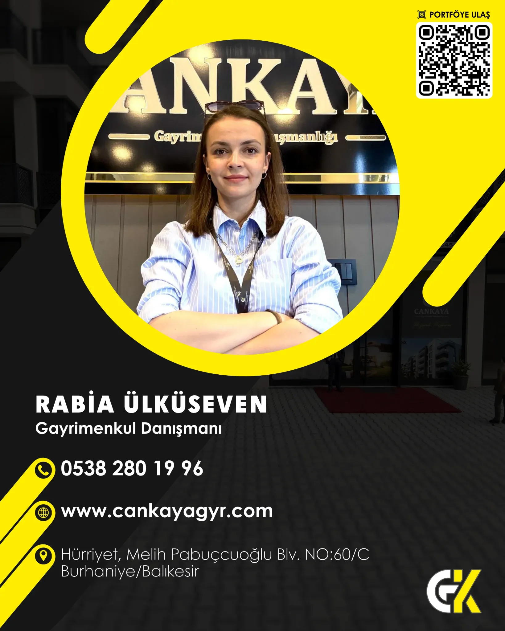 Rabia Ülküseven gayrimenkul danışmanı iletişim kartı